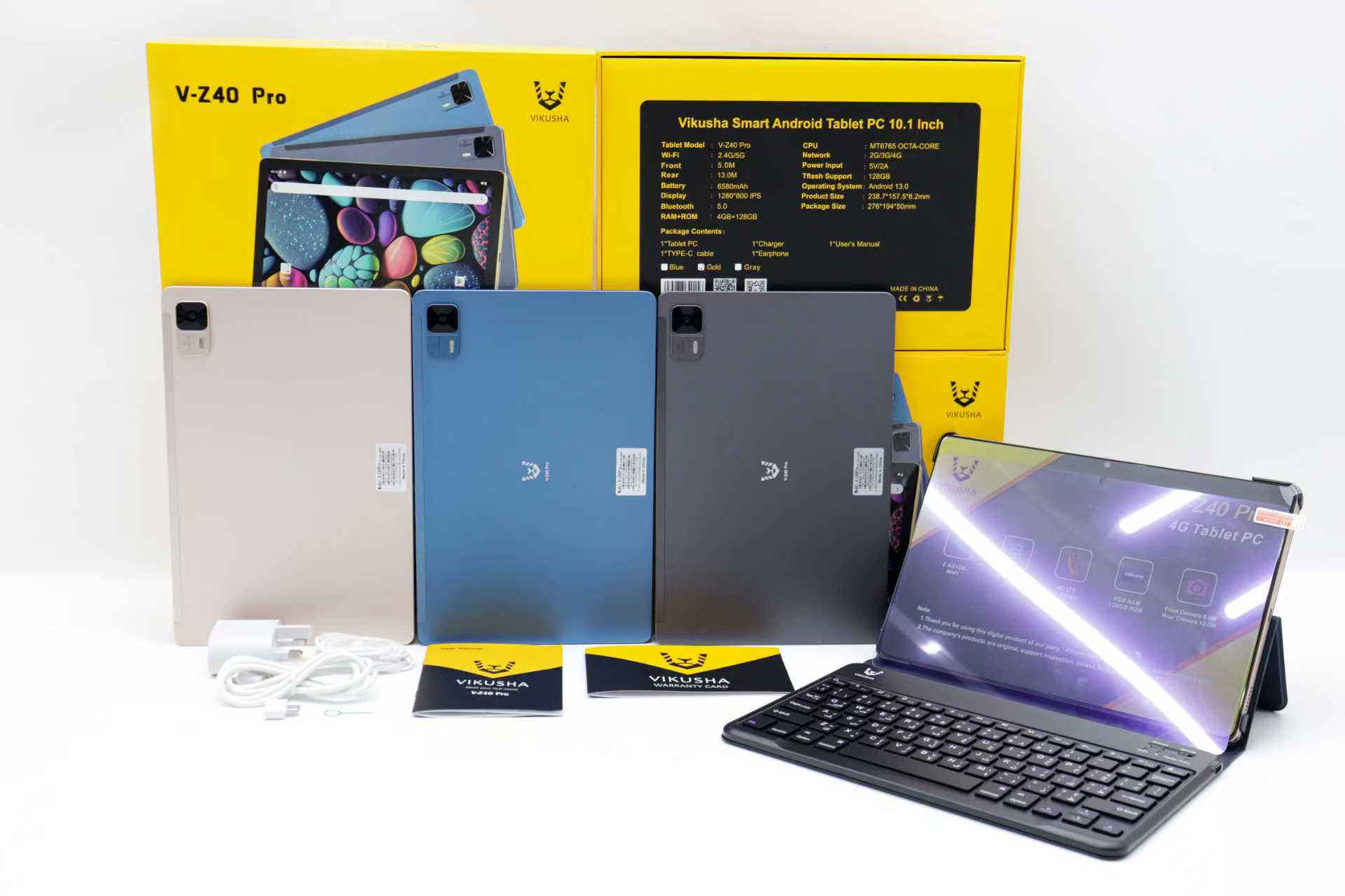Vikusha V-Z 40Pro 4GB RAM 128GB ROM Android Tablet PC